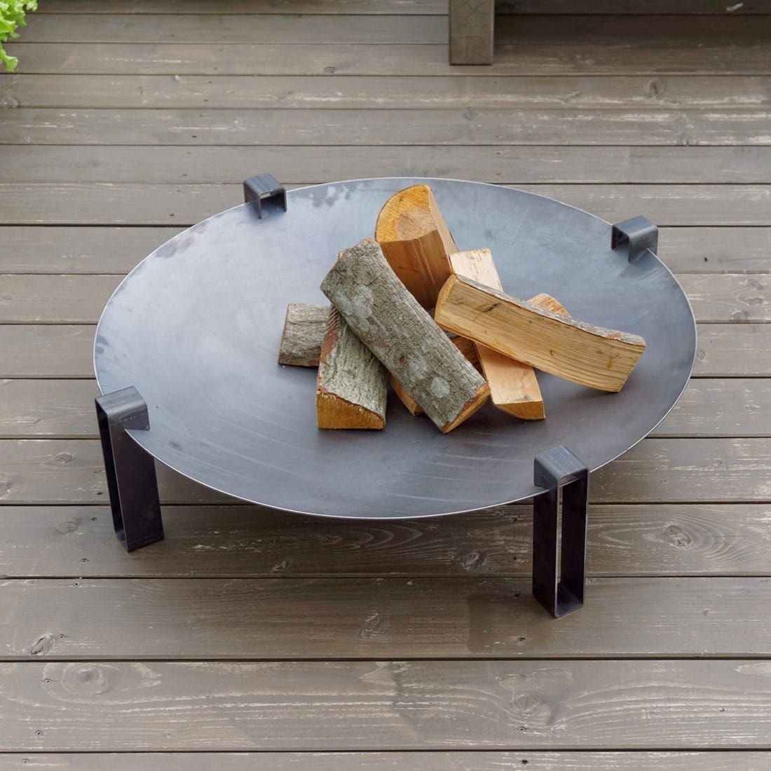 SvenskaV Space Design-Feuerschale Ø80x22cm Rohstahl