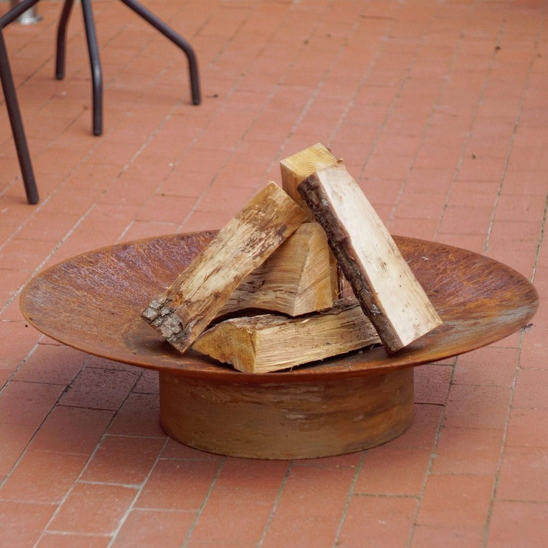 SvenskaV Grace Design-Feuerschale Ø58 x13,6cm Rohstahl