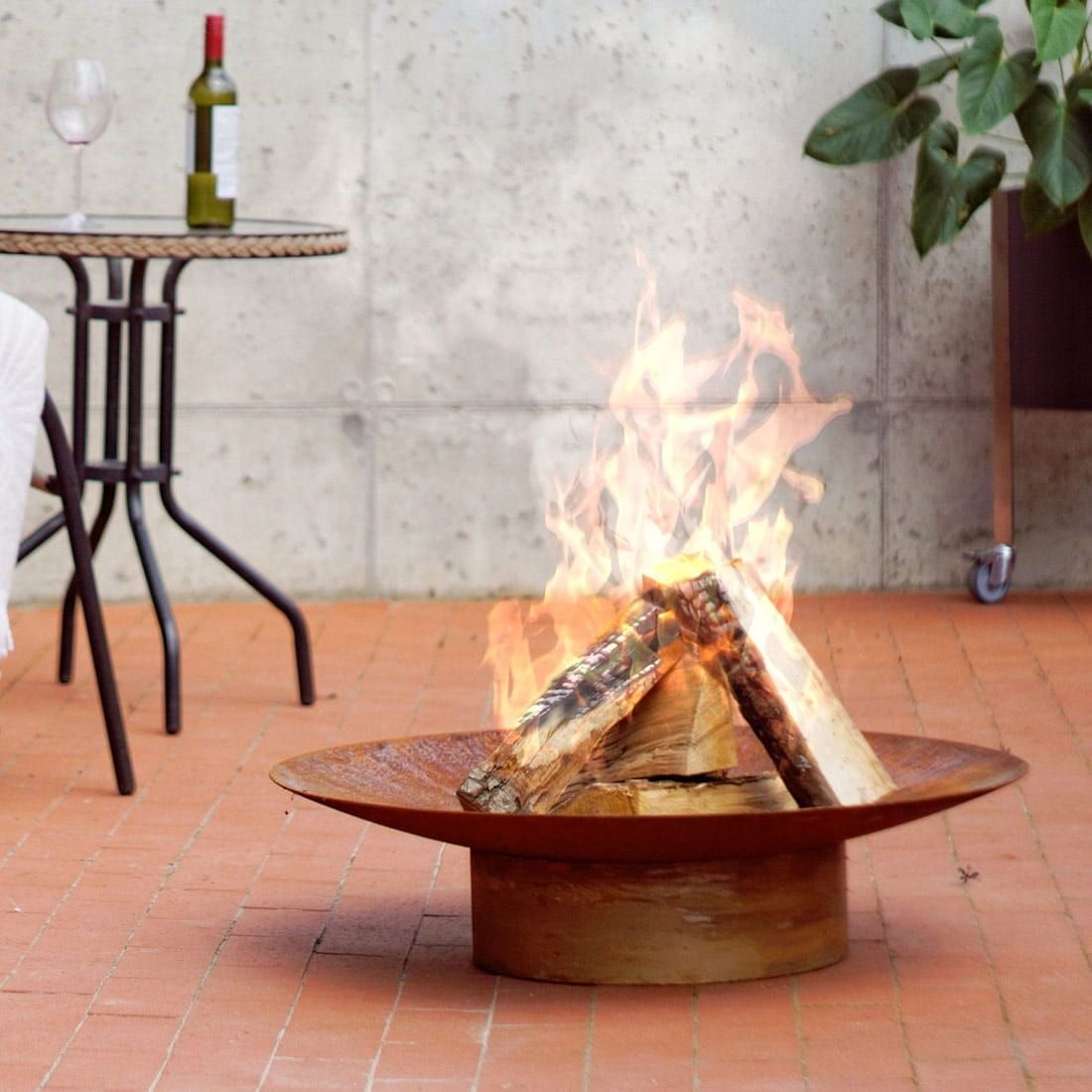 SvenskaV Grace Design-Feuerschale Ø80 x20cm Rohstahl