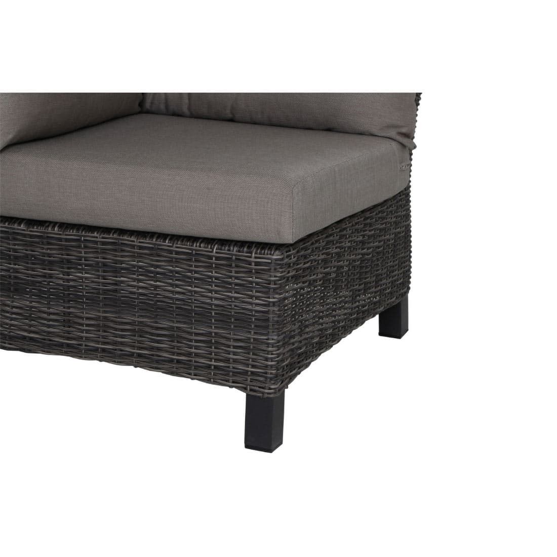 Siena Garden Corido Eck-/Endmodul Aluminium/Geflecht inkl. Kissen
