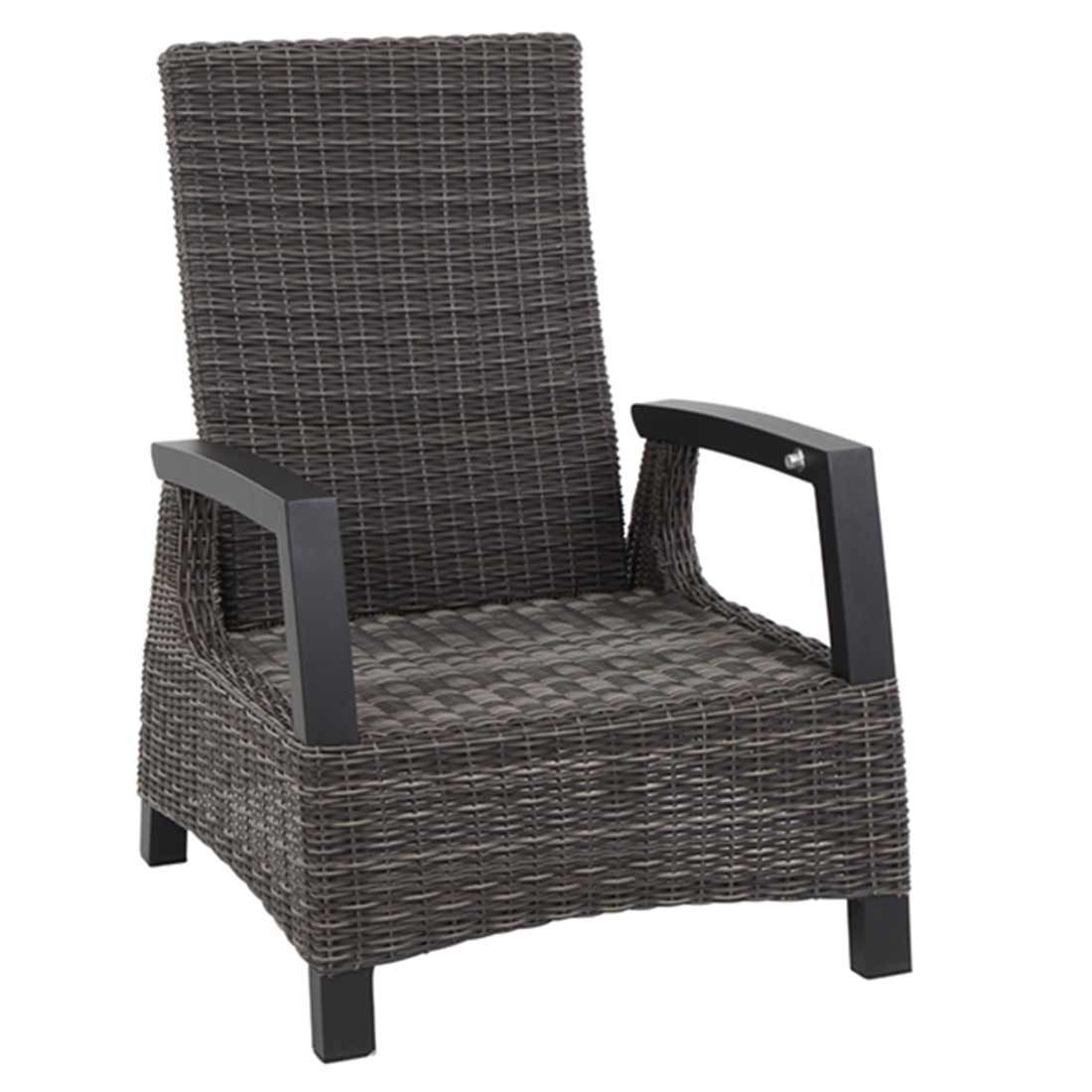 Alu/Geflecht Matt Corido Kissen Loungesessel Siena Anthrazit/Charcoal-Grey/Taupe Garden inkl.