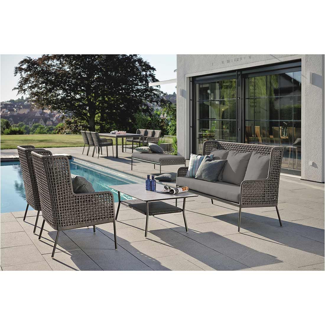 Stern Greta Loungeset inkl. Loungetisch Aluminium/Rope