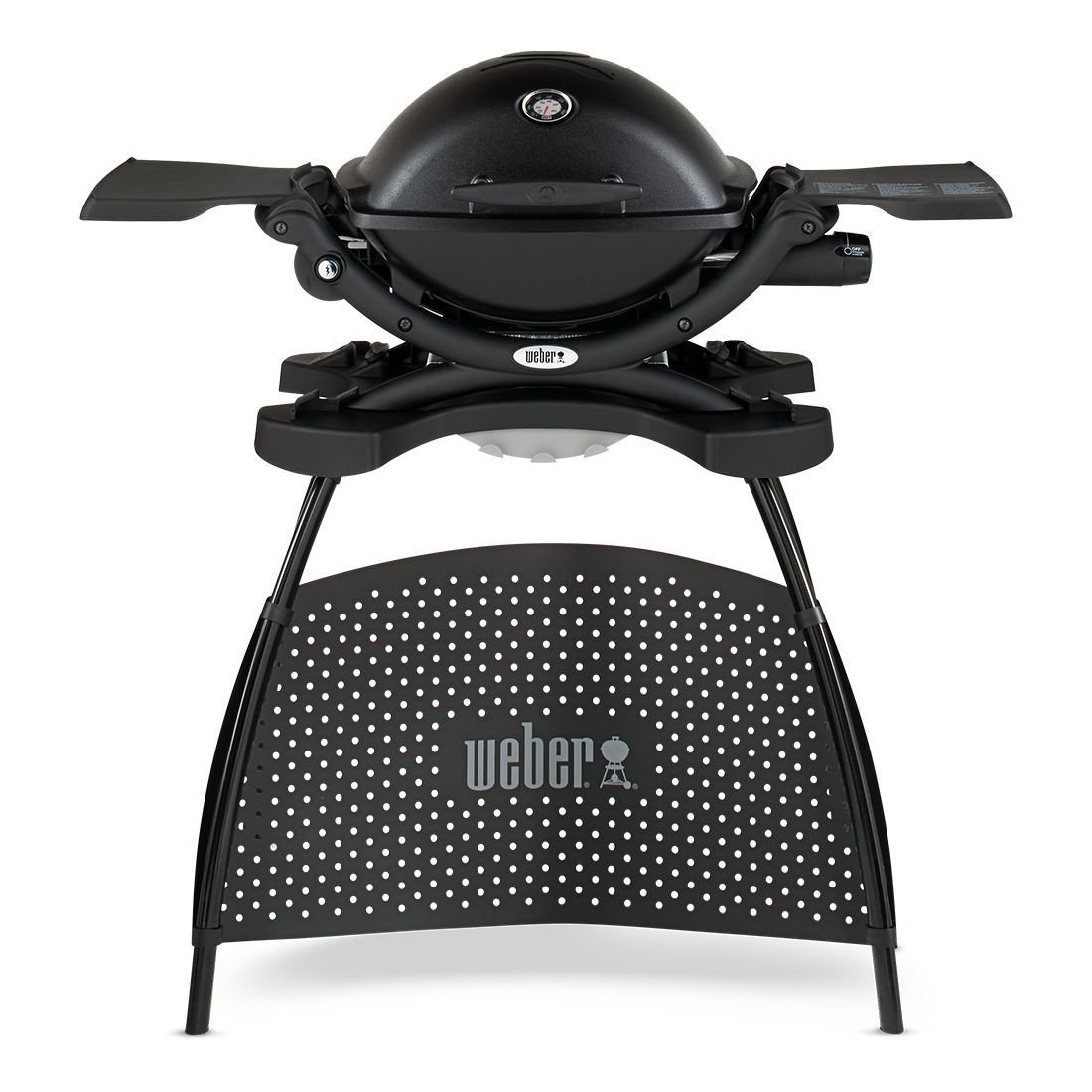 Weber Gasgrill Q Black Line mit Stand Schwarz | und