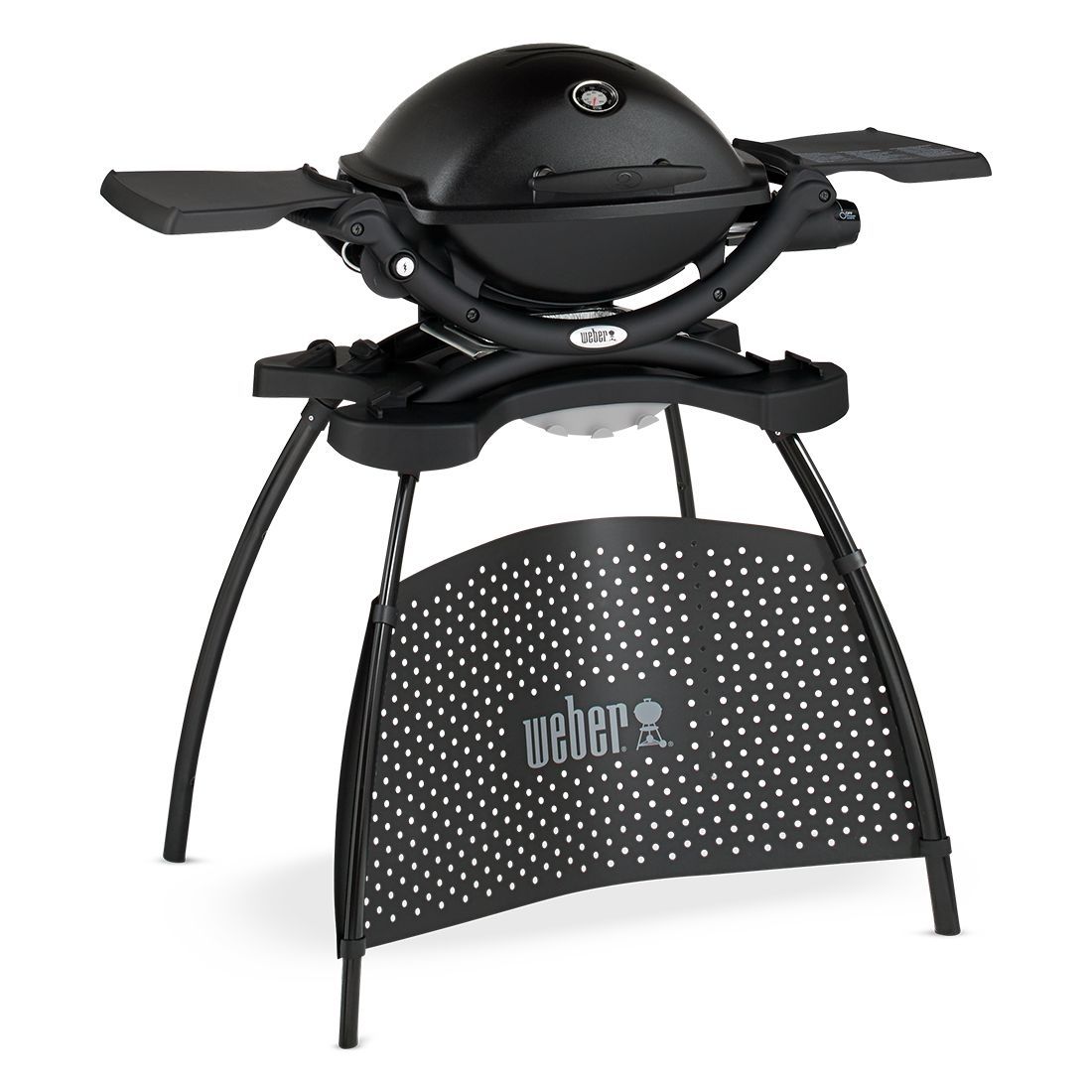 Weber Gasgrill Q Black Line mit Stand Schwarz | und