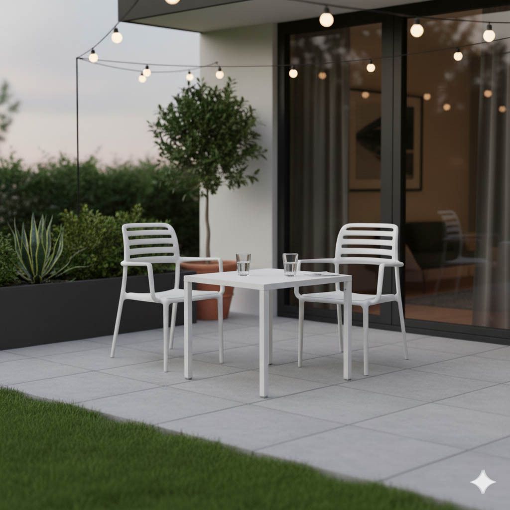 Nardi Costa Gartenmöbel-Set S (2 Plätze) Tisch 80x80cm
