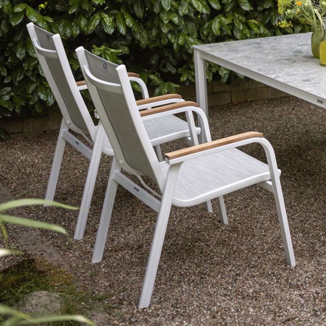 Kettler Granada Stapelsessel Aluminium/Outdoorgewebe