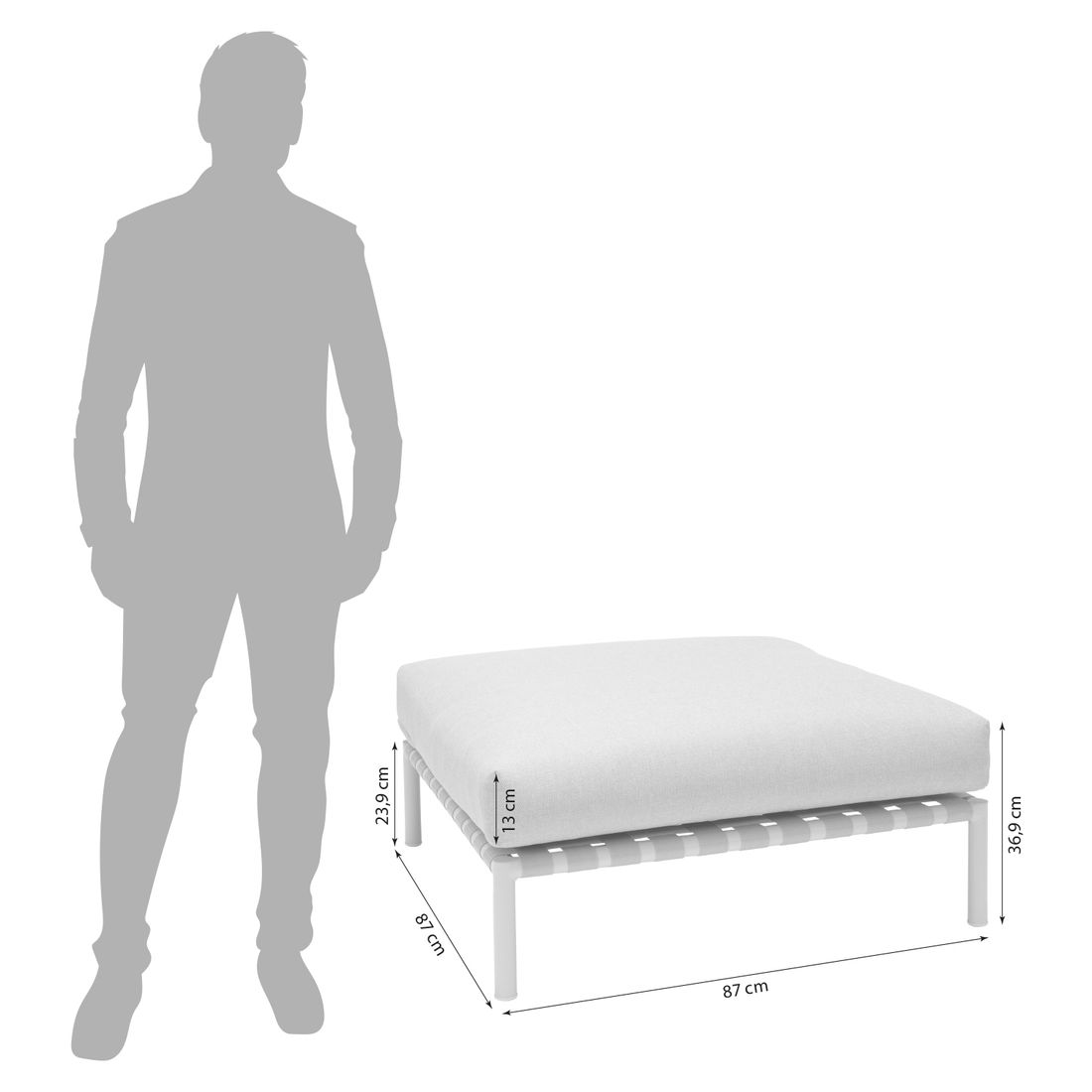 LifestyleGarden Horizon Loungehocker Aluminium/Olefin