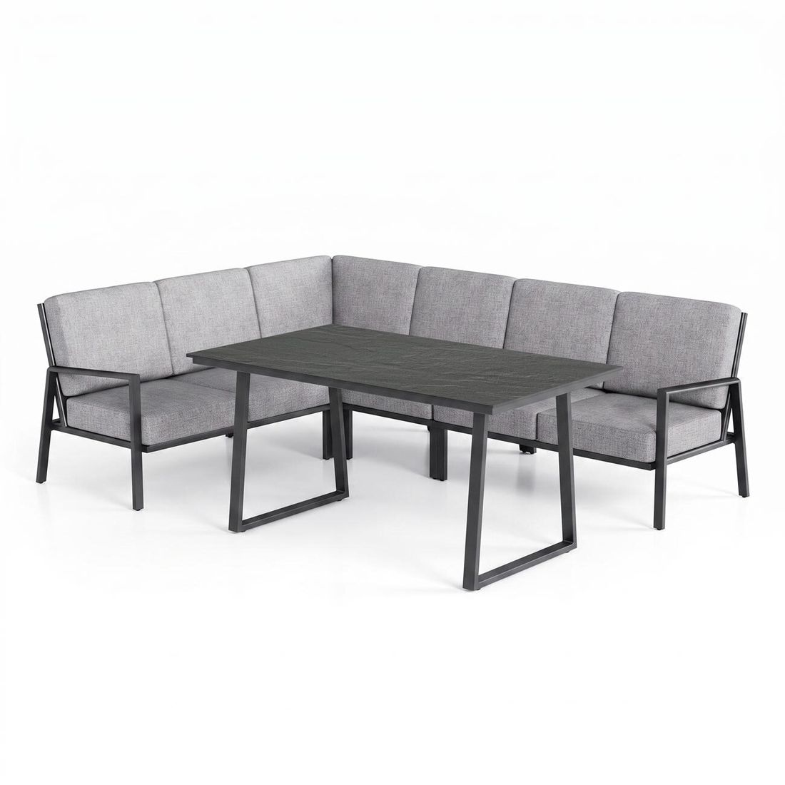 Kettler Zenith Low Dining Dininglounge Tisch 160x95cm Aluminium/Olefin