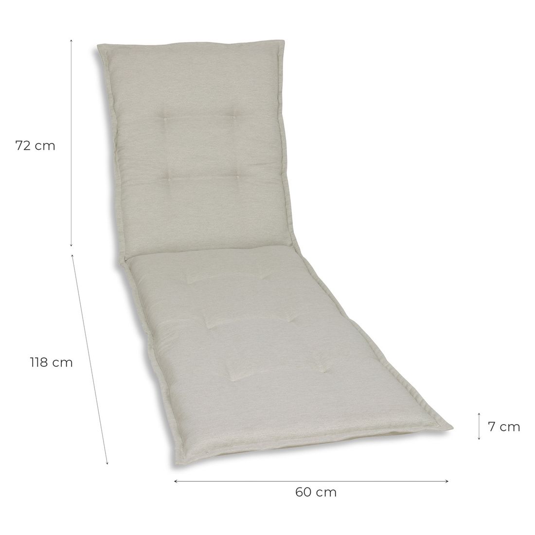 GO-DE Gartenliegenauflage 60x190cm Polyester