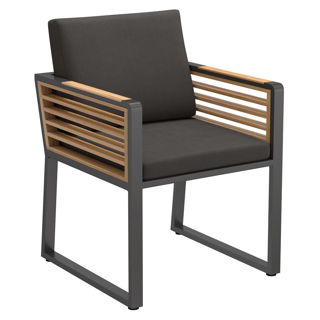OUTLIV. New York Gartensessel Aluminium/Teak/Olefin