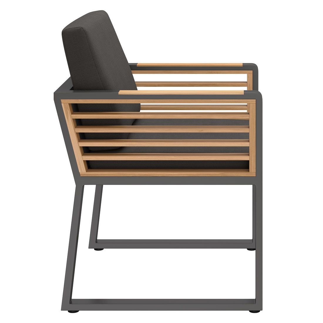 OUTLIV. New York Gartensessel Aluminium/Teak/Olefin