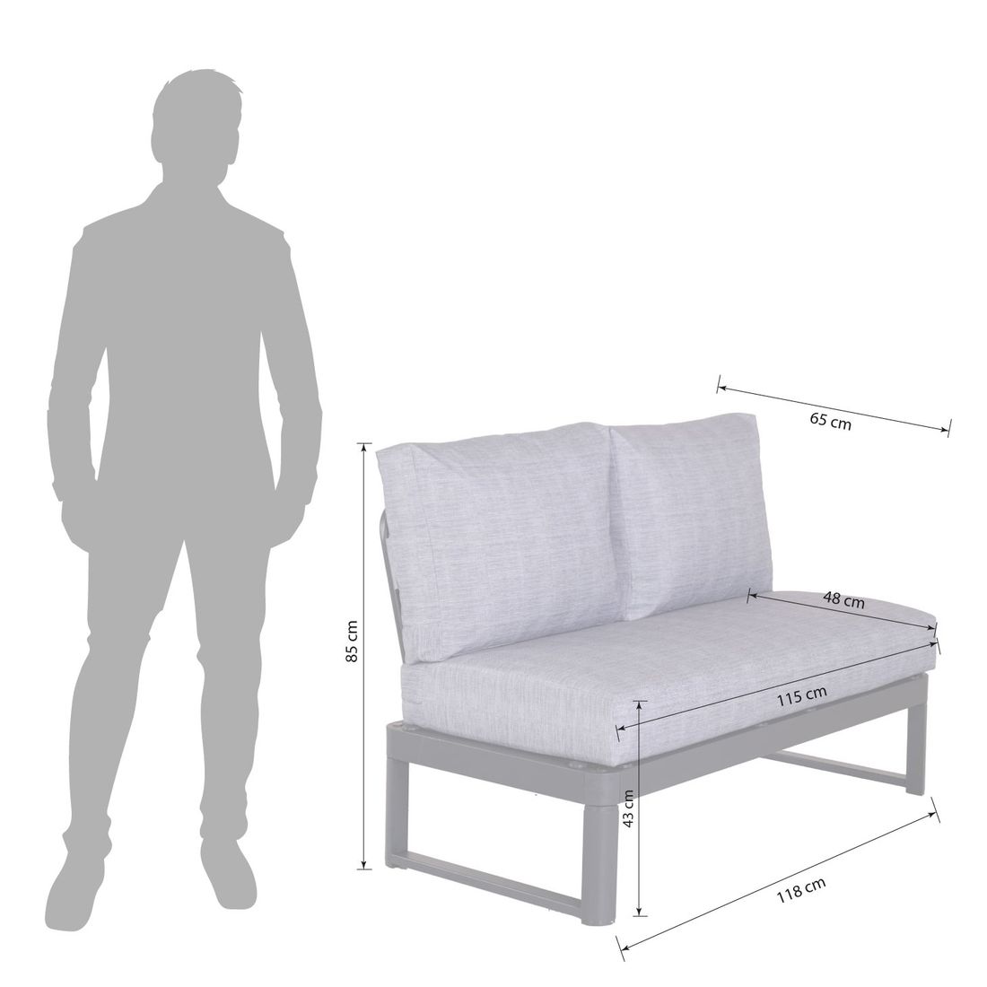 OUTLIV. Pandora Mittelmodul Aluminium/Polyester