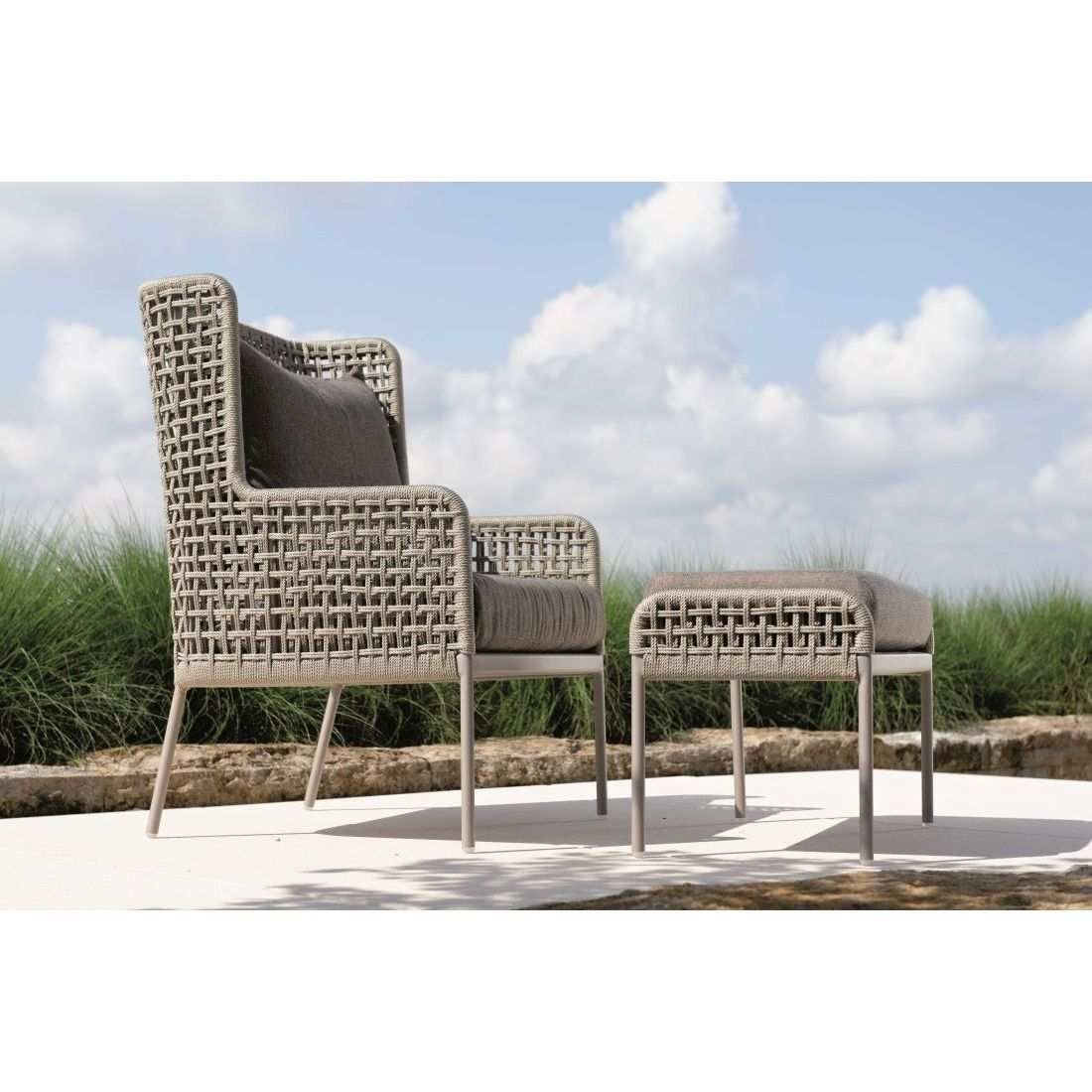 Stern Greta Loungesessel Aluminium/Rope