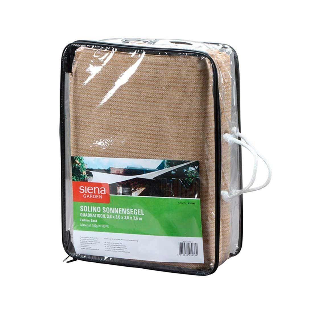 Siena Garden Solino Sonnensegel quadratisch 360 cm HDPE