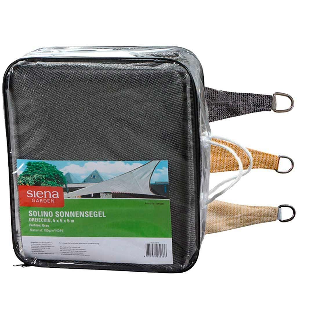 Siena Garden Solino Sonnensegel 3-eckig 500 cm HDPE