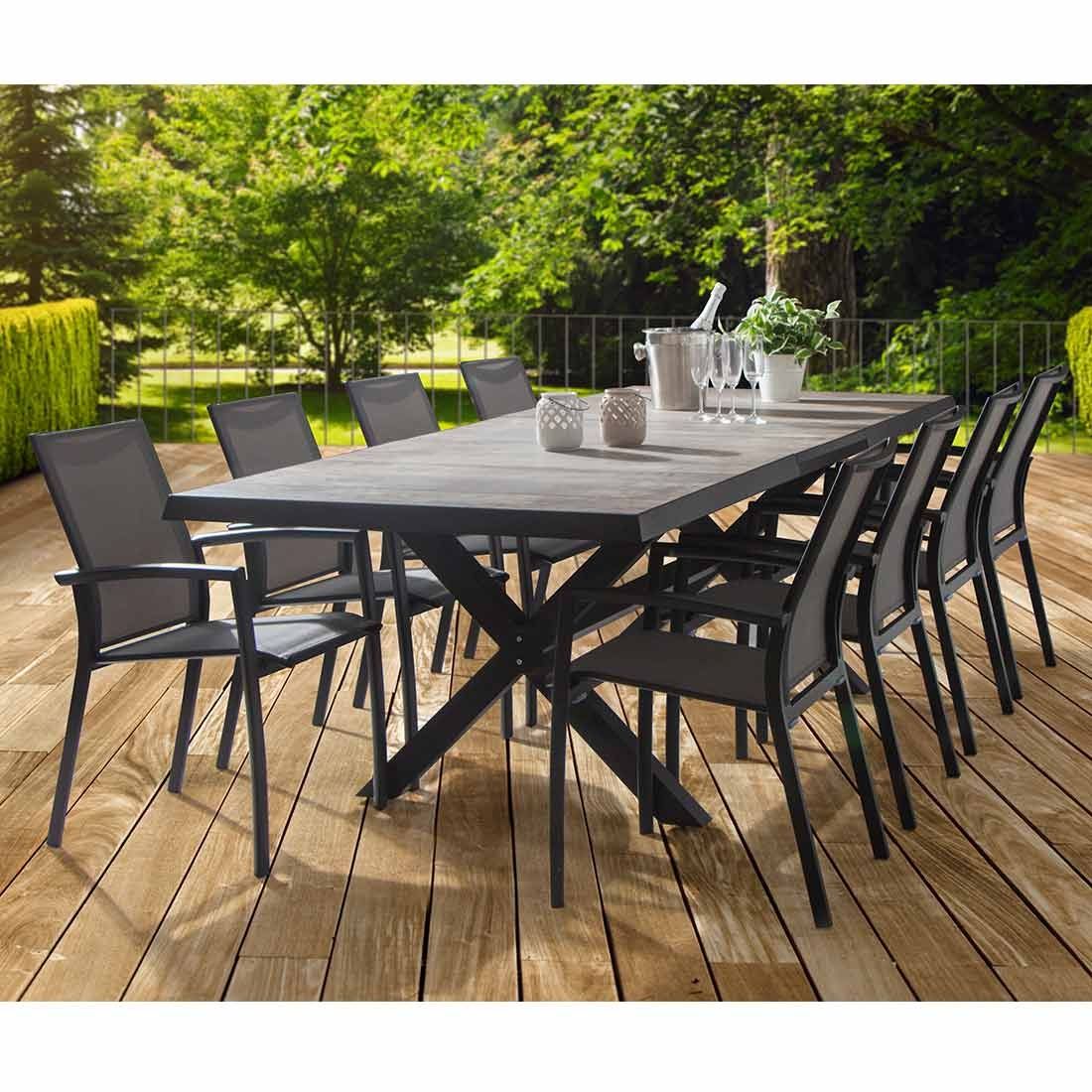 Siena Garden Velia Gartenmöbel-Set XL (8 Plätze) Tisch 200/260x100cm