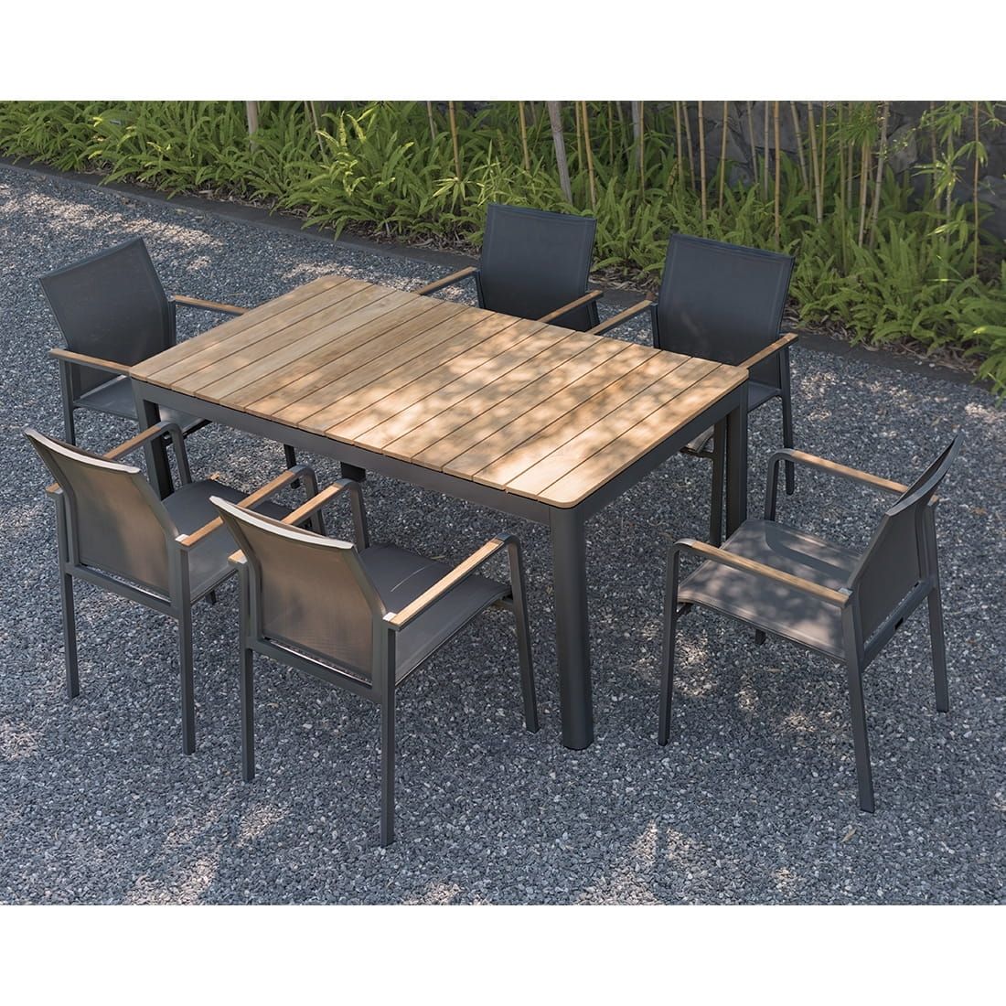 Zebra Bee Gartenmöbel-Set L (6 Plätze) Tisch 160x90cm