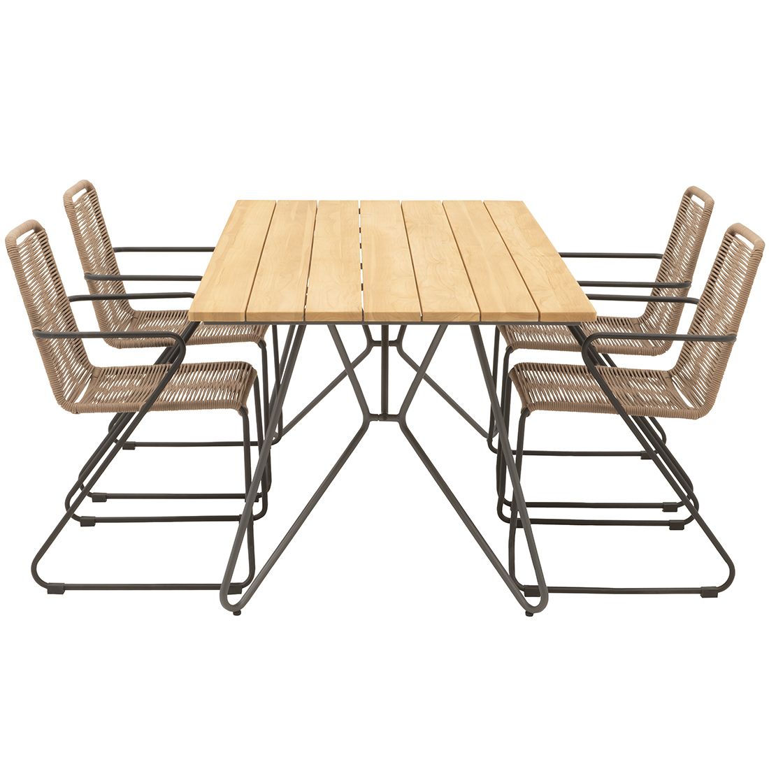 OUTLIV. Maranello Gartenmöbelset 5tlg Tisch 180x90 cm