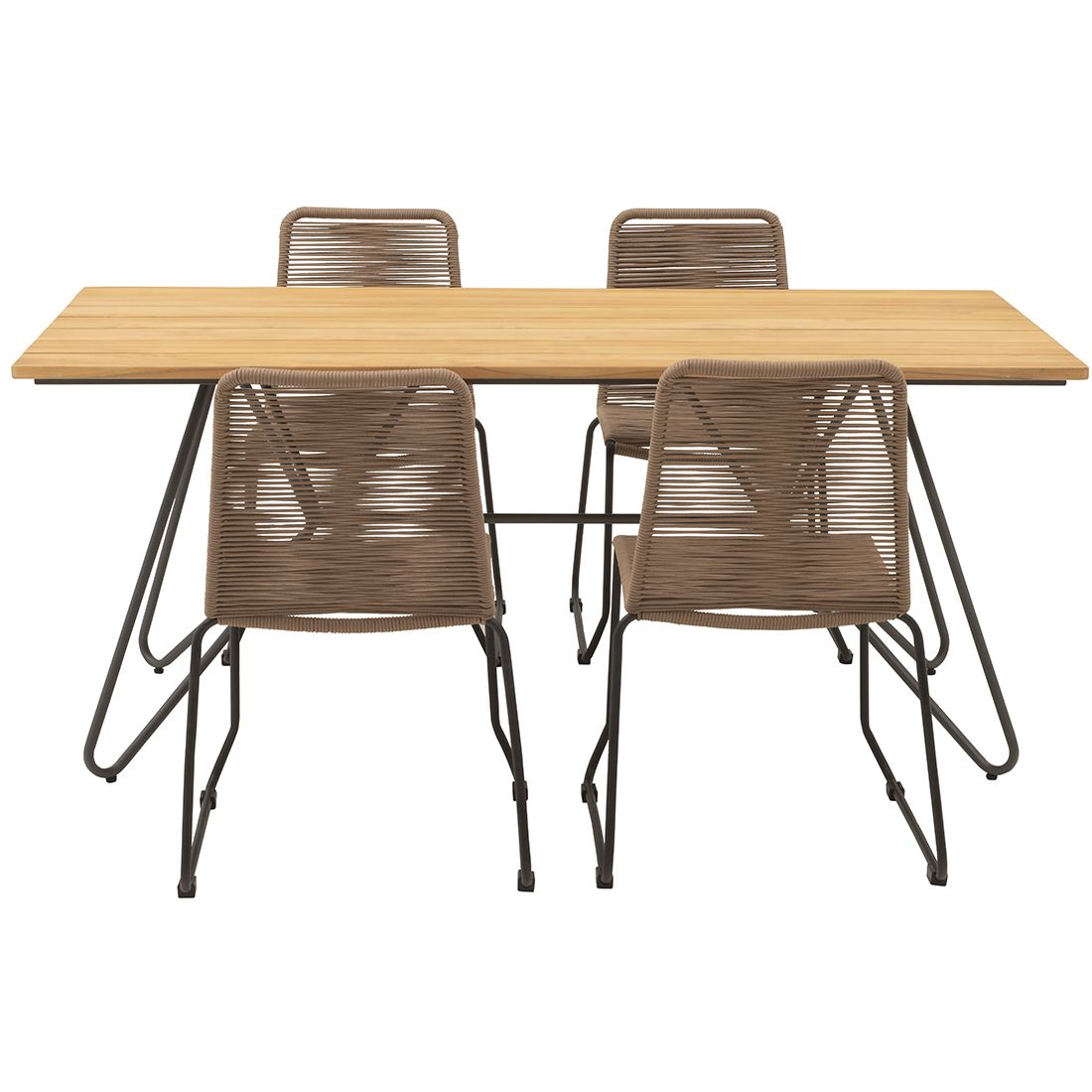 OUTLIV. Maranello Gartenmöbelset 5tlg Tisch 180x90cm