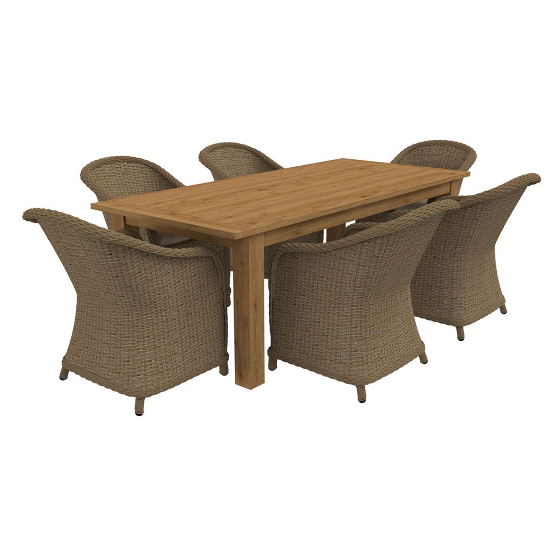 OUTLIV. Coventry Gartenmöbel-Set L (6 Plätze) Tisch 220x100cm