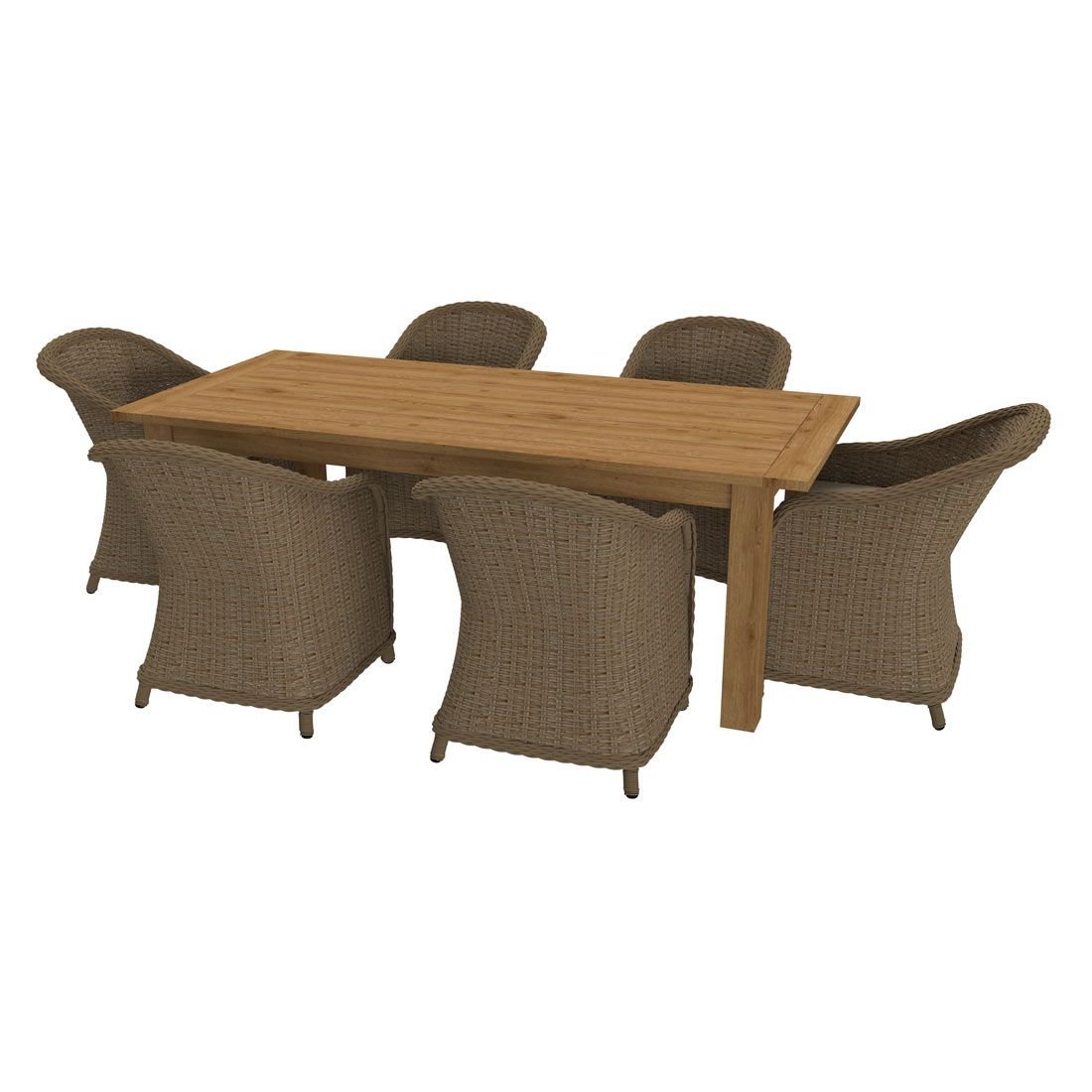 OUTLIV. Coventry Gartenmöbel-Set L (6 Plätze) Tisch 220x100cm