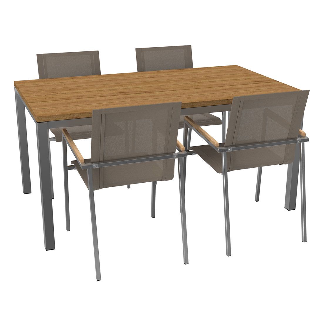 OUTLIV. Rimini Gartenmöbelset 5-tlg. Tisch 160x90cm