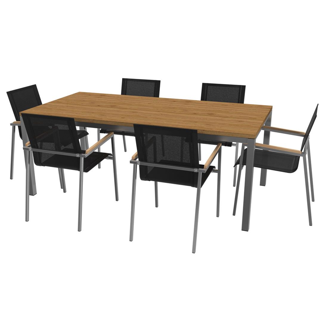 OUTLIV. Rimini Gartenmöbel-Set L (6 Plätze) Tisch 200x100cm