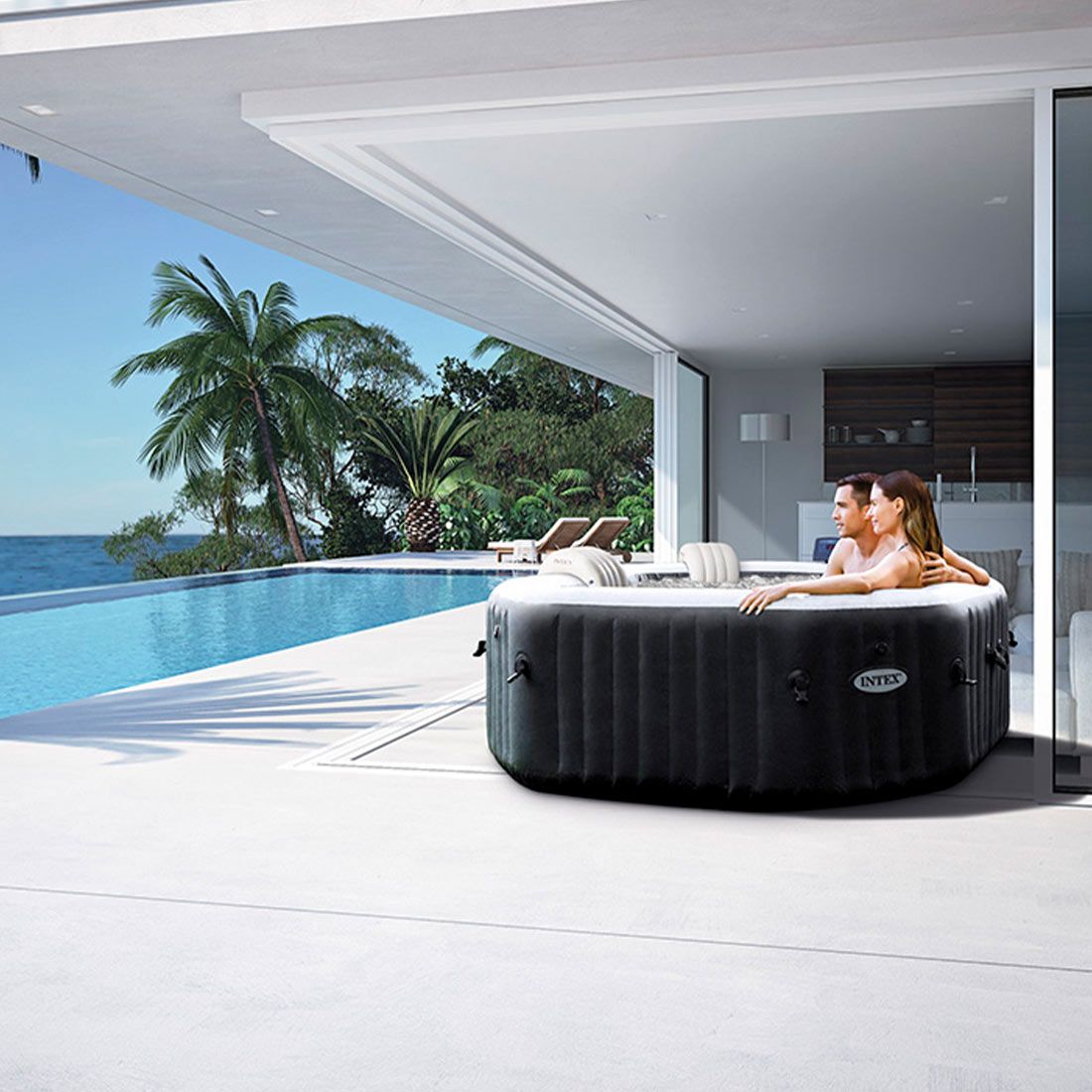 Intex PureSpa Jet + Bubble Deluxe Whirlpool 1.098 L