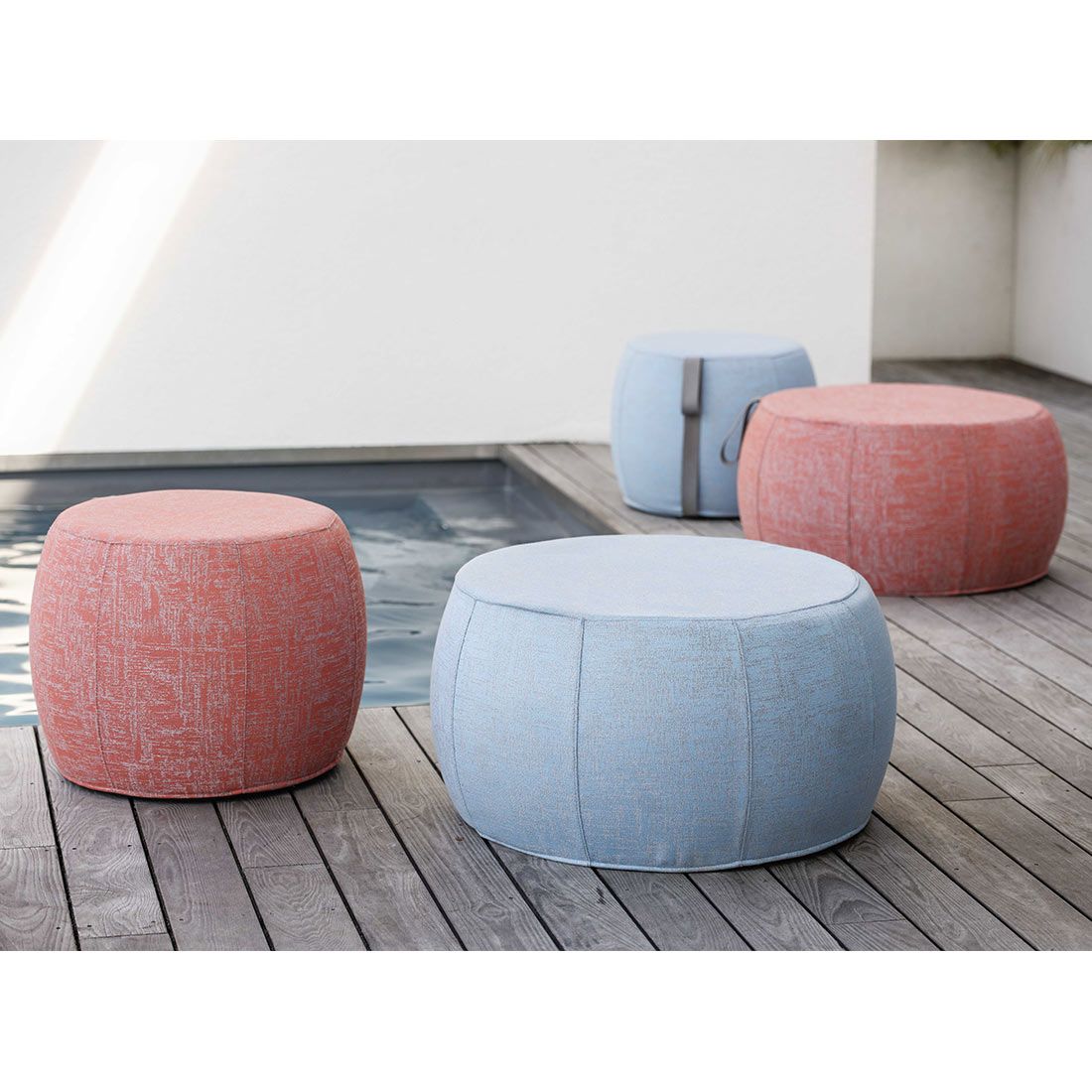 Stern Pouf Hocker klein Outdoorstoff