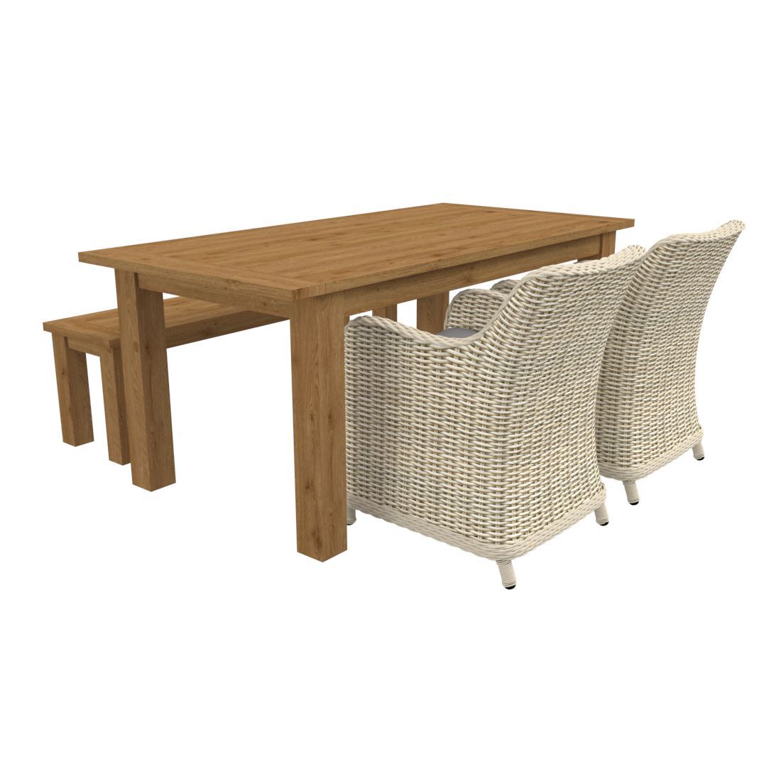 OUTLIV. Oxford Gartenmöbel-Set M (5 Plätze) Tisch 180x90cm