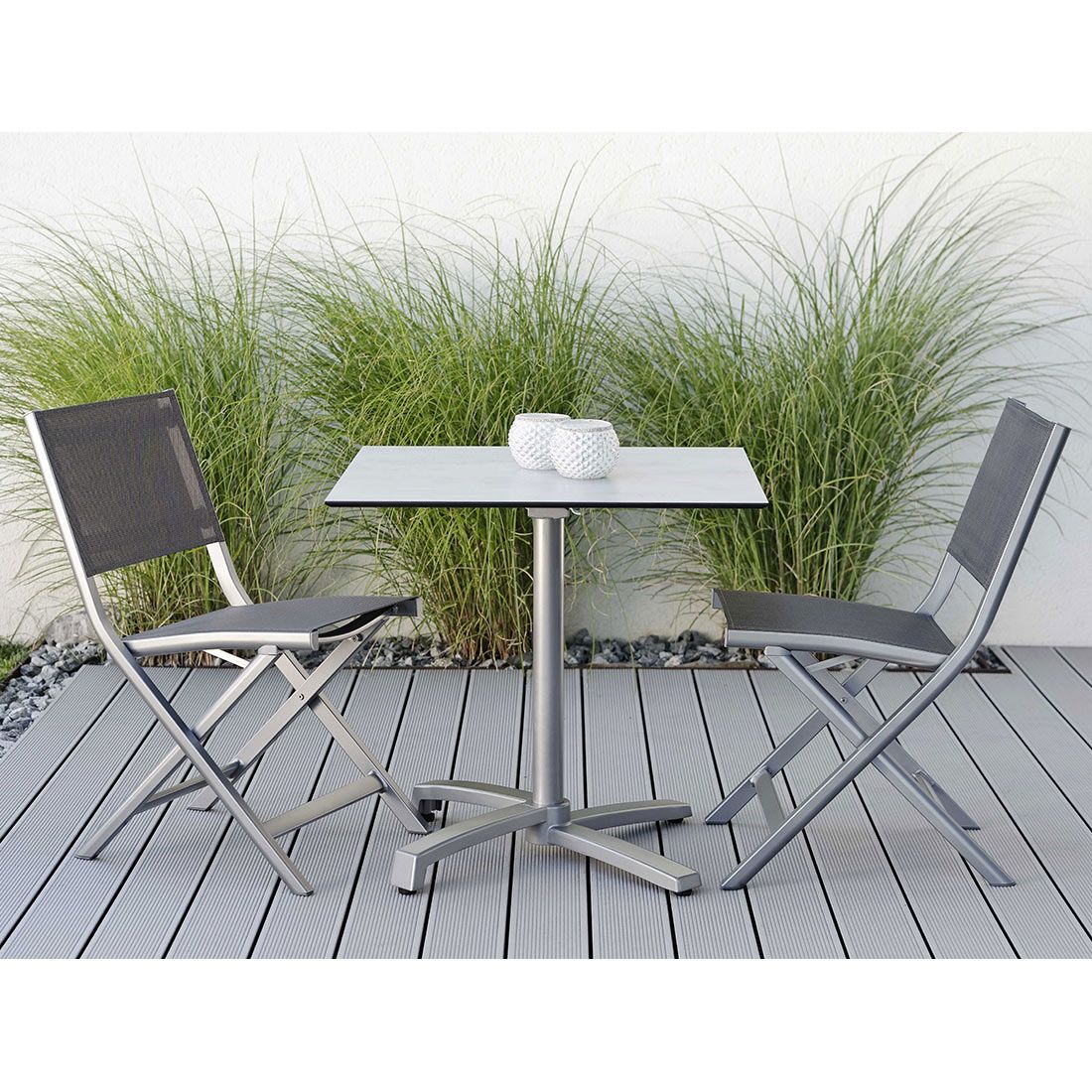 Stern Livorno Gartentisch-Gestell 80x80cm Aluminium