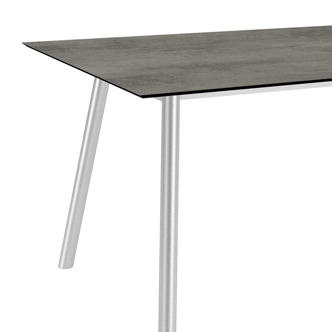 Stern Interno Gartentisch 180x100cm Edelstahl Rundrohr/Silverstar 2.0