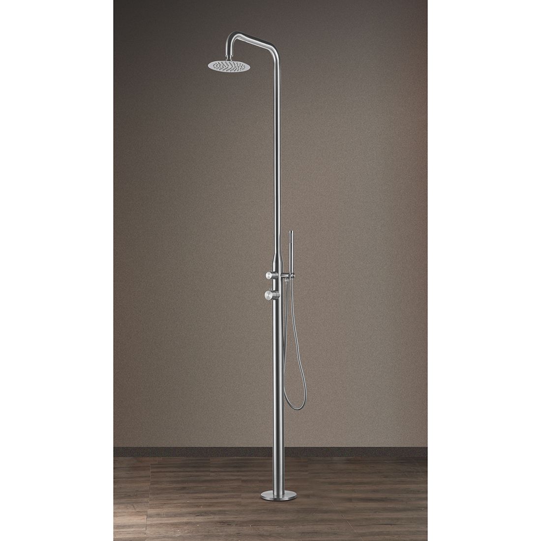 Ideal Juist Gartendusche Warmwasser V2A