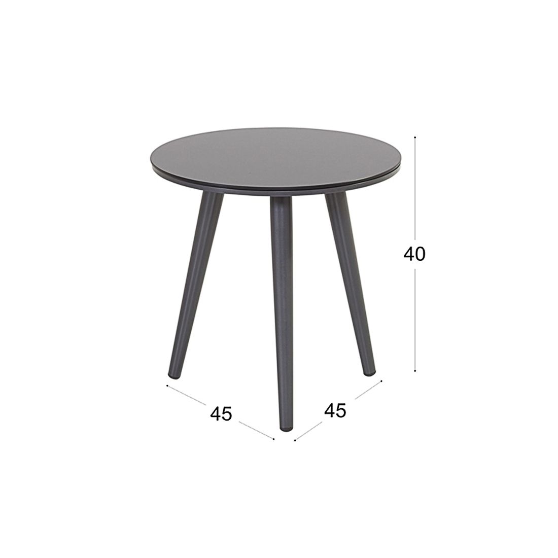 Hartman Sophie Studio Beistelltisch Ø45cm Aluminium/HPL