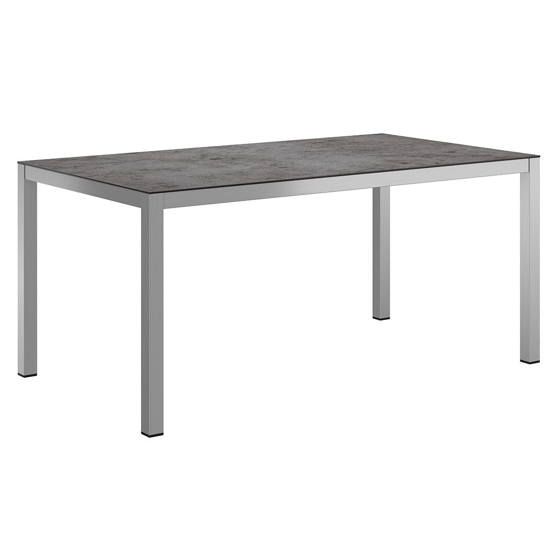 OUTLIV. Gartentisch 160x90cm Edelstahl/Glas-Keramikoptik