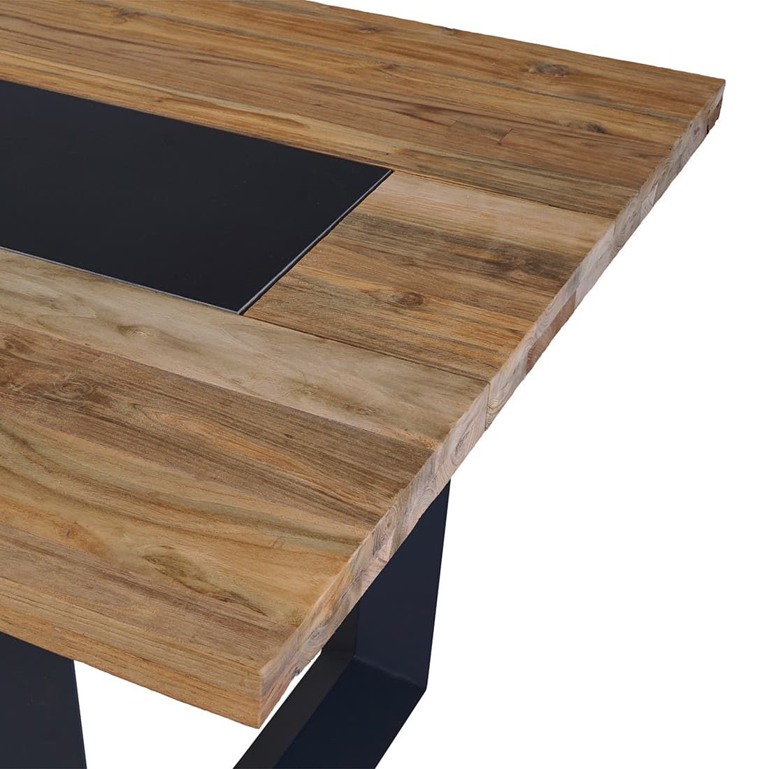 OUTLIV. Tri Gartentisch 200x100cm Aluminium/Teak Recycelt