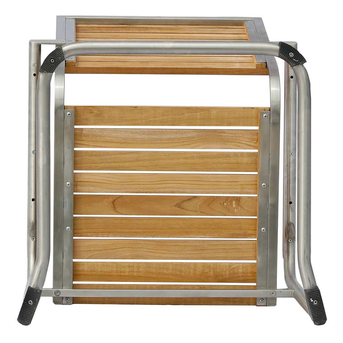 OUTLIV. Maui Freischwinger Edelstahl/Teak