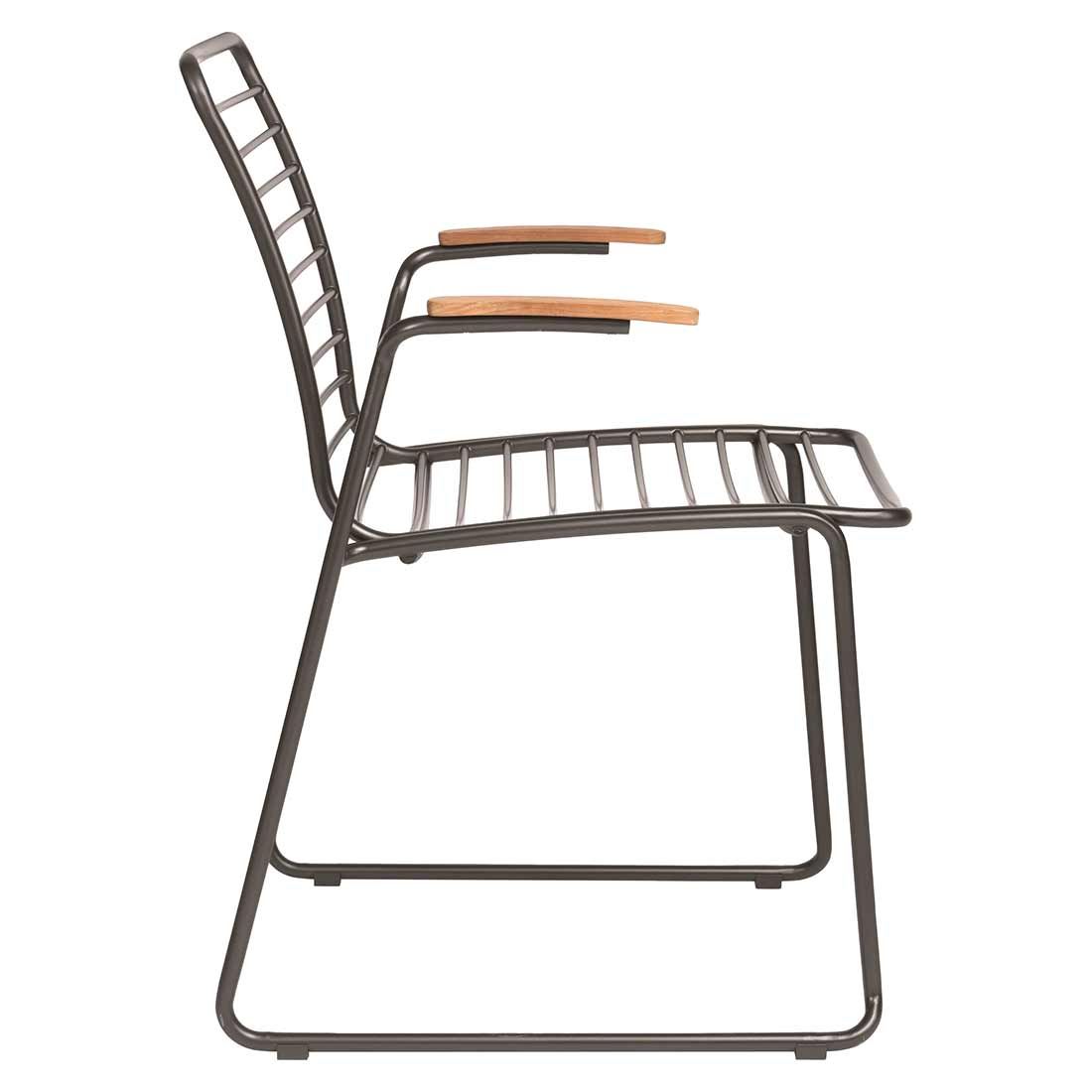 Stern Levi Stapelsessel Edelstahl/Teakarmlehnen
