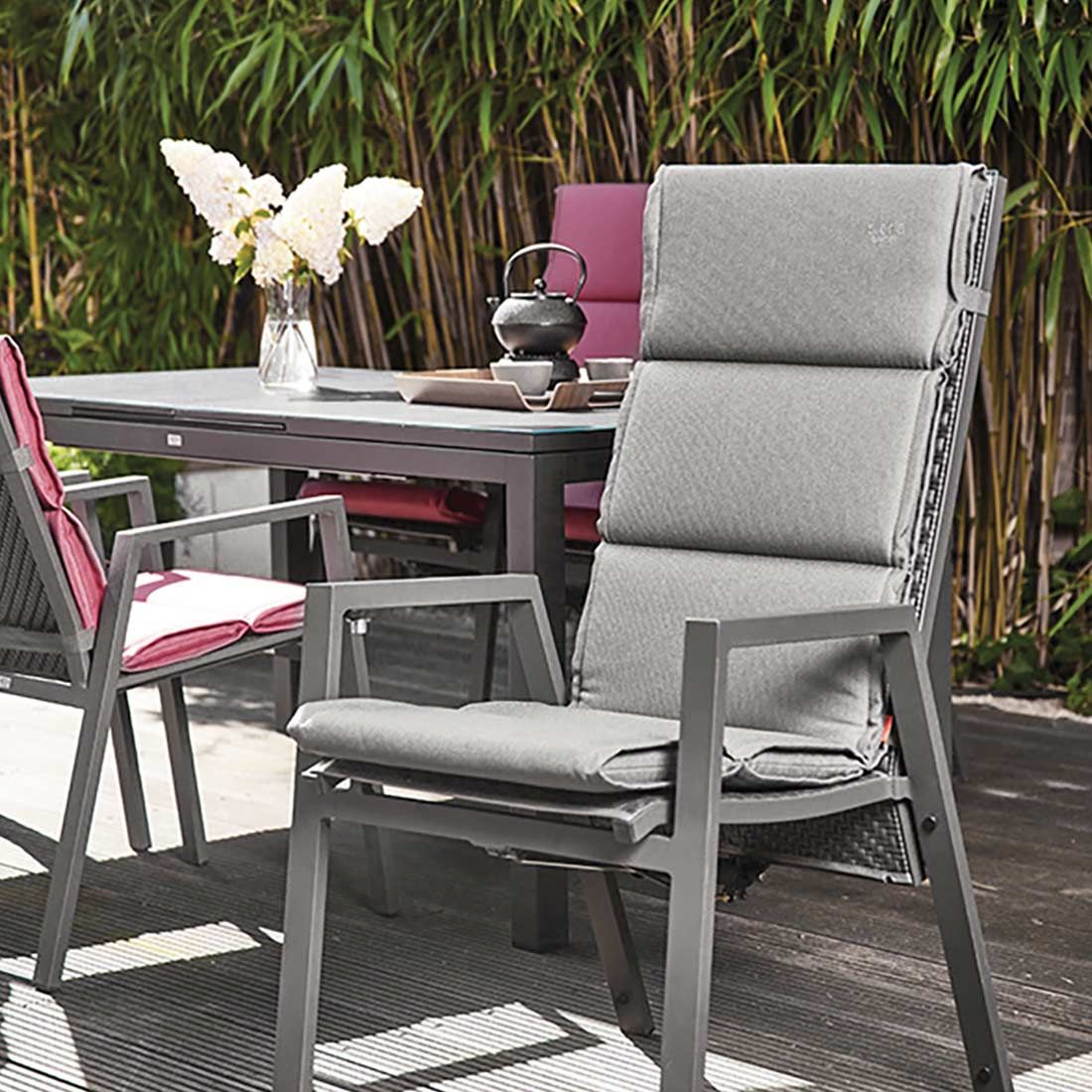 Siena Garden Stella Sesselauflage hoch 120x48x6cm Olefin