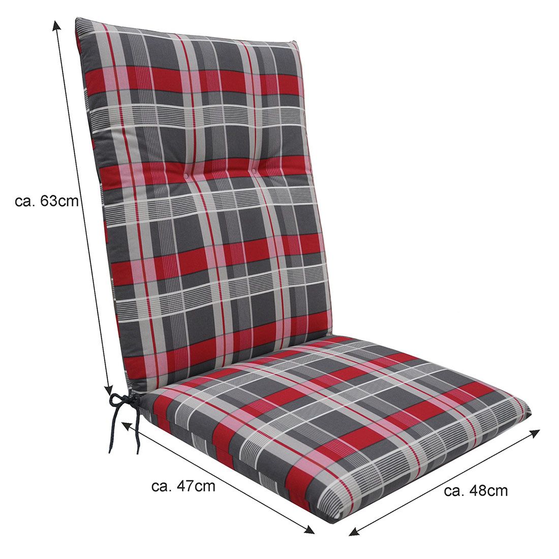 OUTLIV. Universal Gartenstuhlauflage Mittellehner 48x110cm Baumwolle