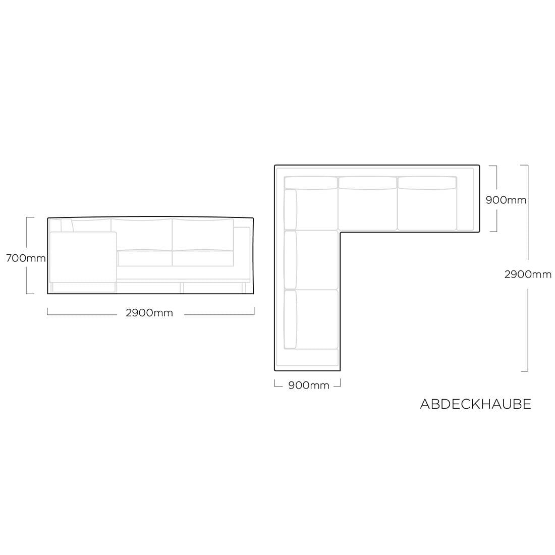 Kettler Loungemöbel Schutzhülle für EGO Ecklounge 290x90x70cm