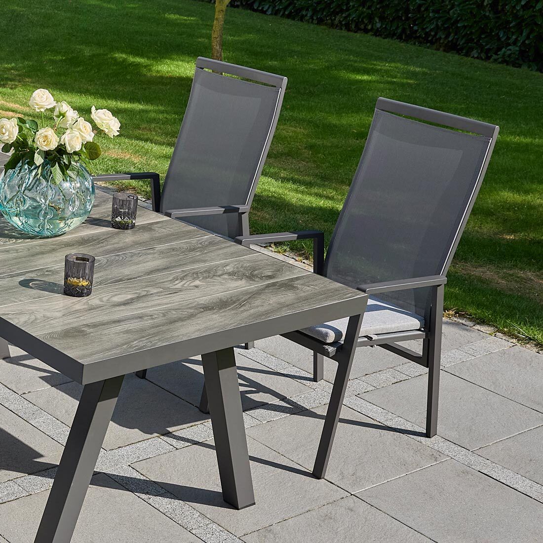 LC Garden Sunfort Gartensessel verstellbar Aluminium/Textilene
