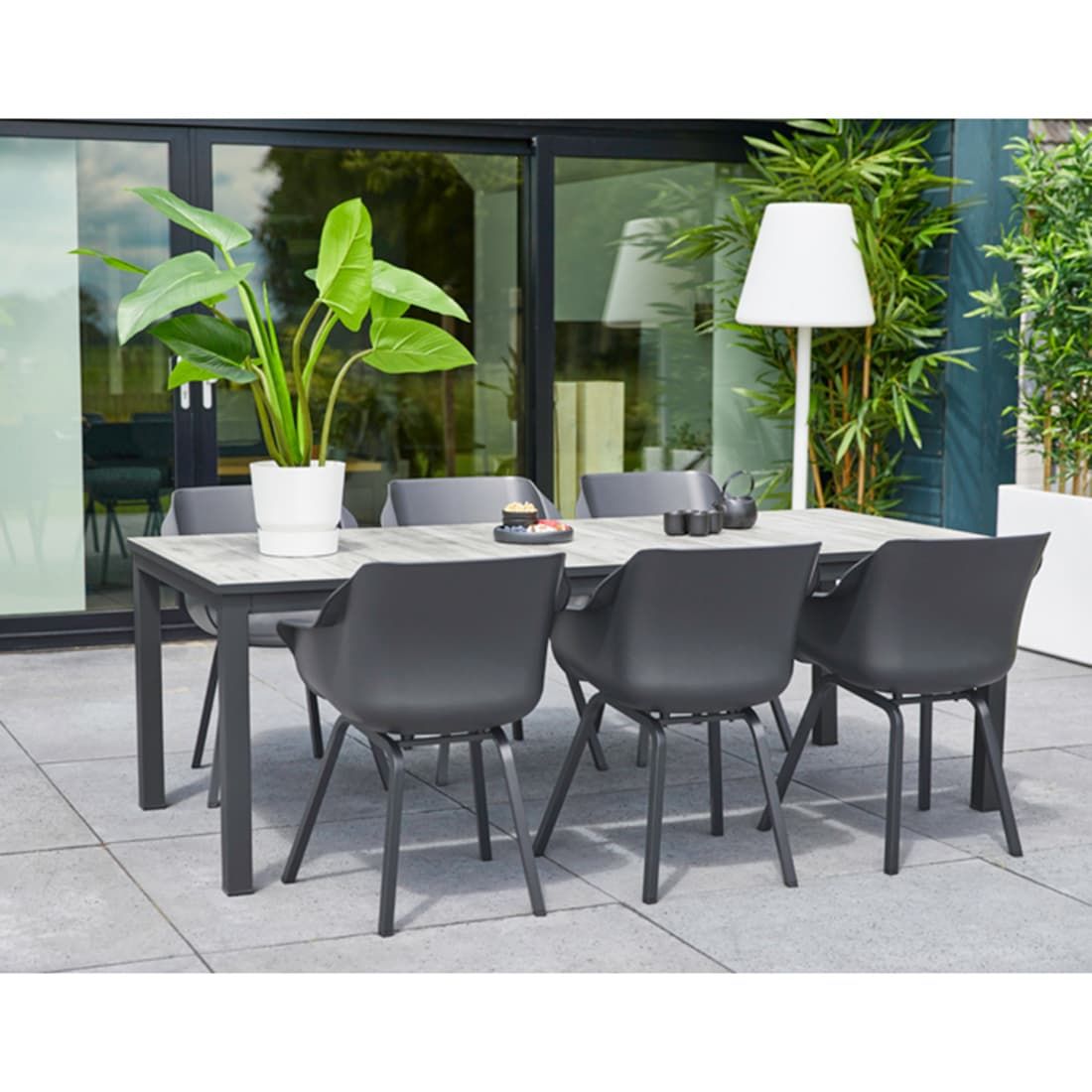 Hartman Comino Gartentisch Aluminium/Keramik