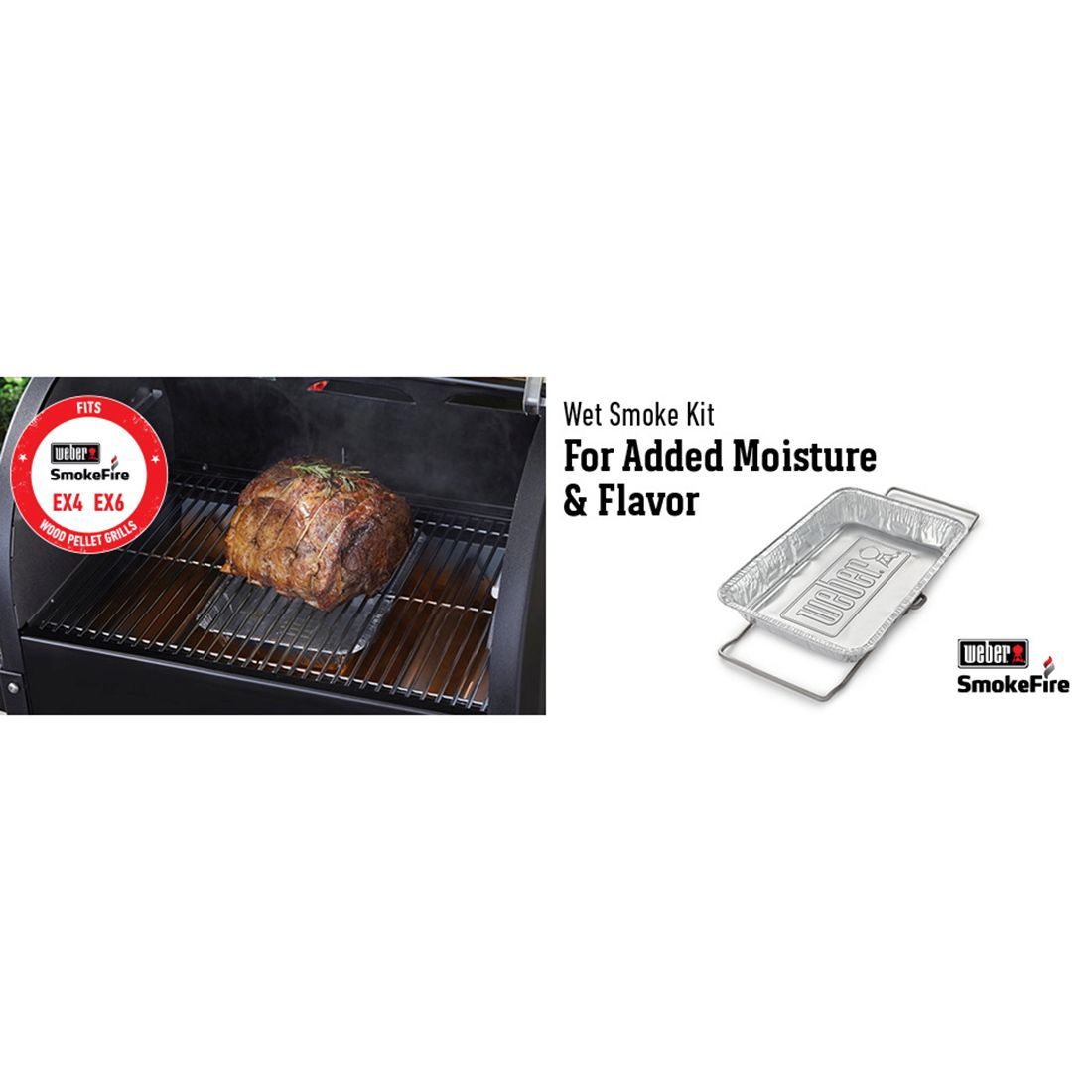 Weber Wet-Smoke-Kit Aluminiumschalen mit Gestell