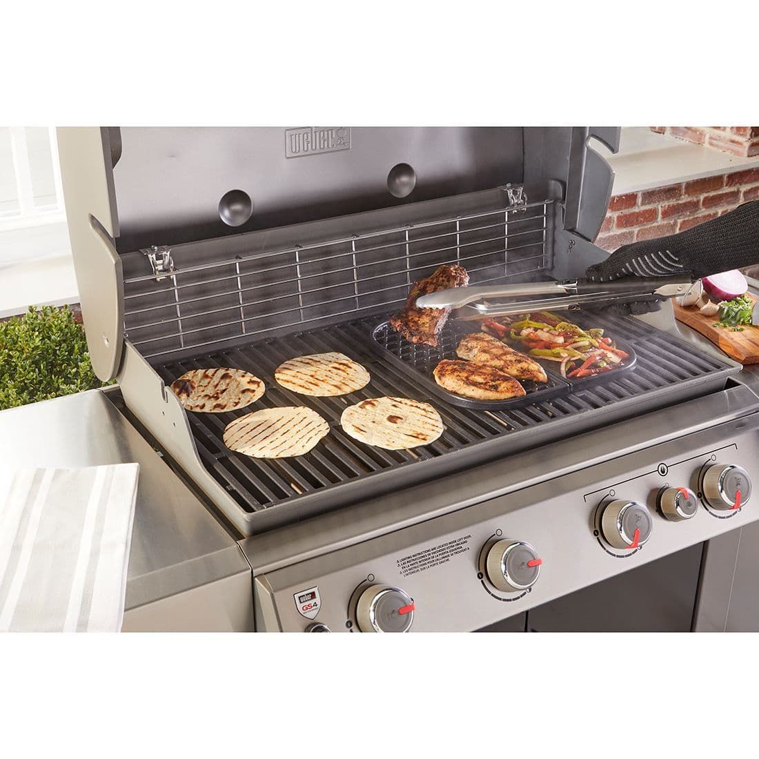 Weber 2in1 Sear Grillrost & Grillplatte emailliertes Gusseisen