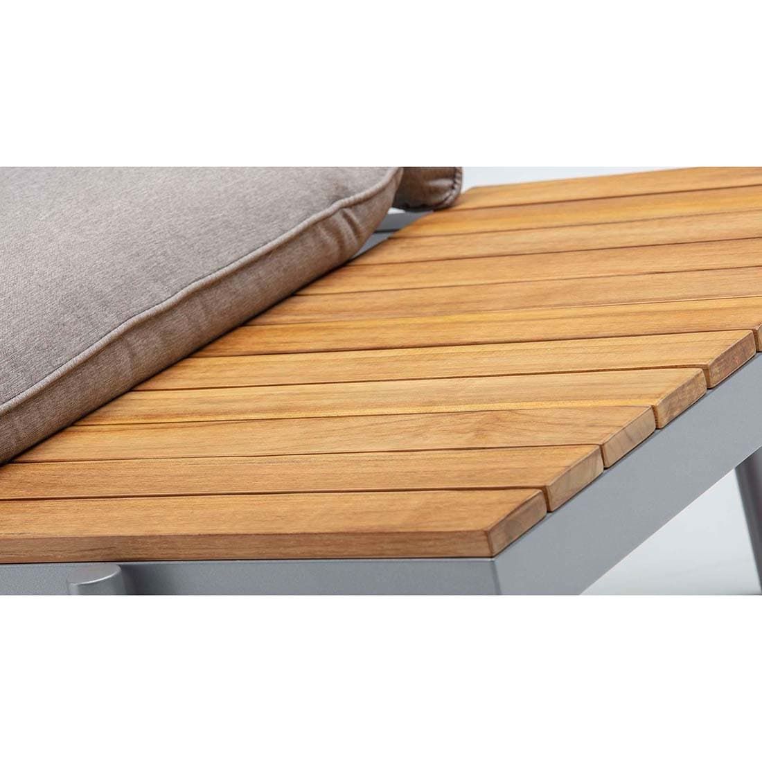 Kettler Straight Eck-/Endmodul Aluminium/Teak/Olefin