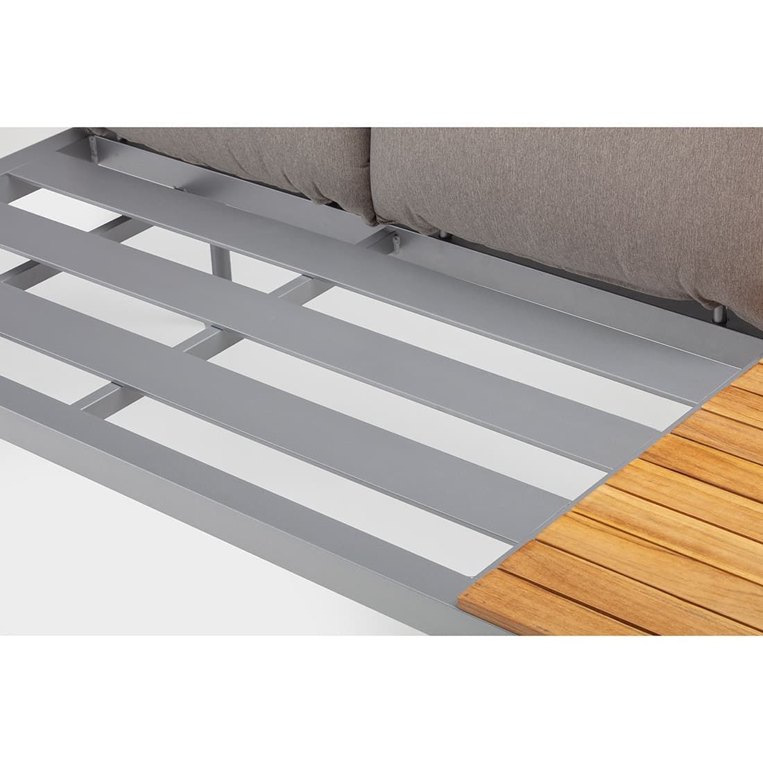 Kettler Straight Eck-/Endmodul Aluminium/Teak/Olefin
