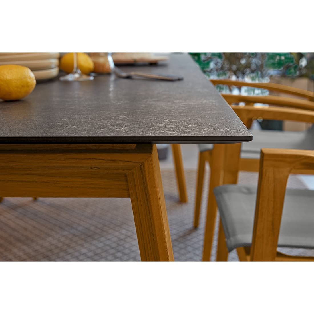 Musterring France Gartentisch 220x100cm Teak/HPL