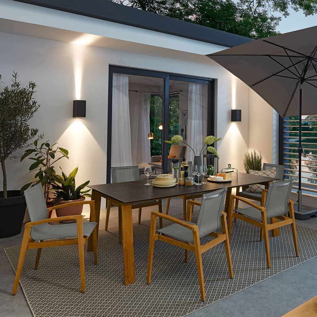 Musterring France Gartentisch 220x100cm Teak/HPL