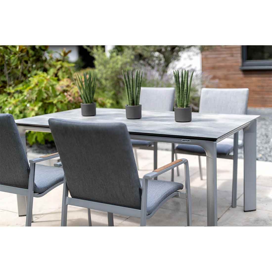 Kettler Diamond Gartenmöbel-Set M (4 Plätze) Tisch 160x95cm